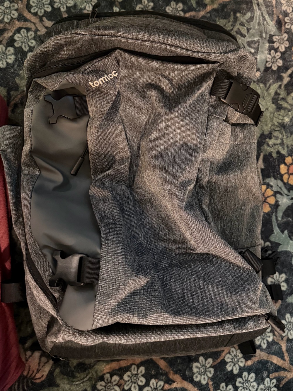tomtoc 40L Travel Backpack in Heather Grey